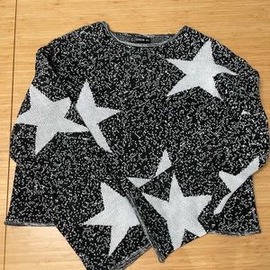 Shein Star print cropped sweater